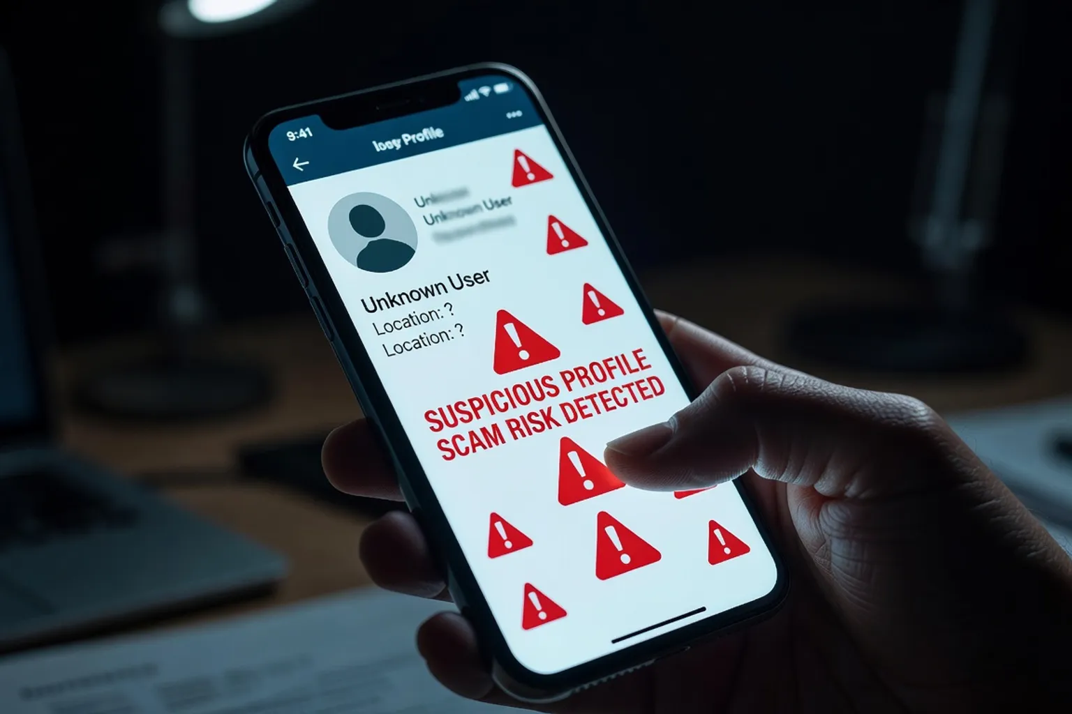 Signaux d'alerte sur les profils suspects des applis de rencontre