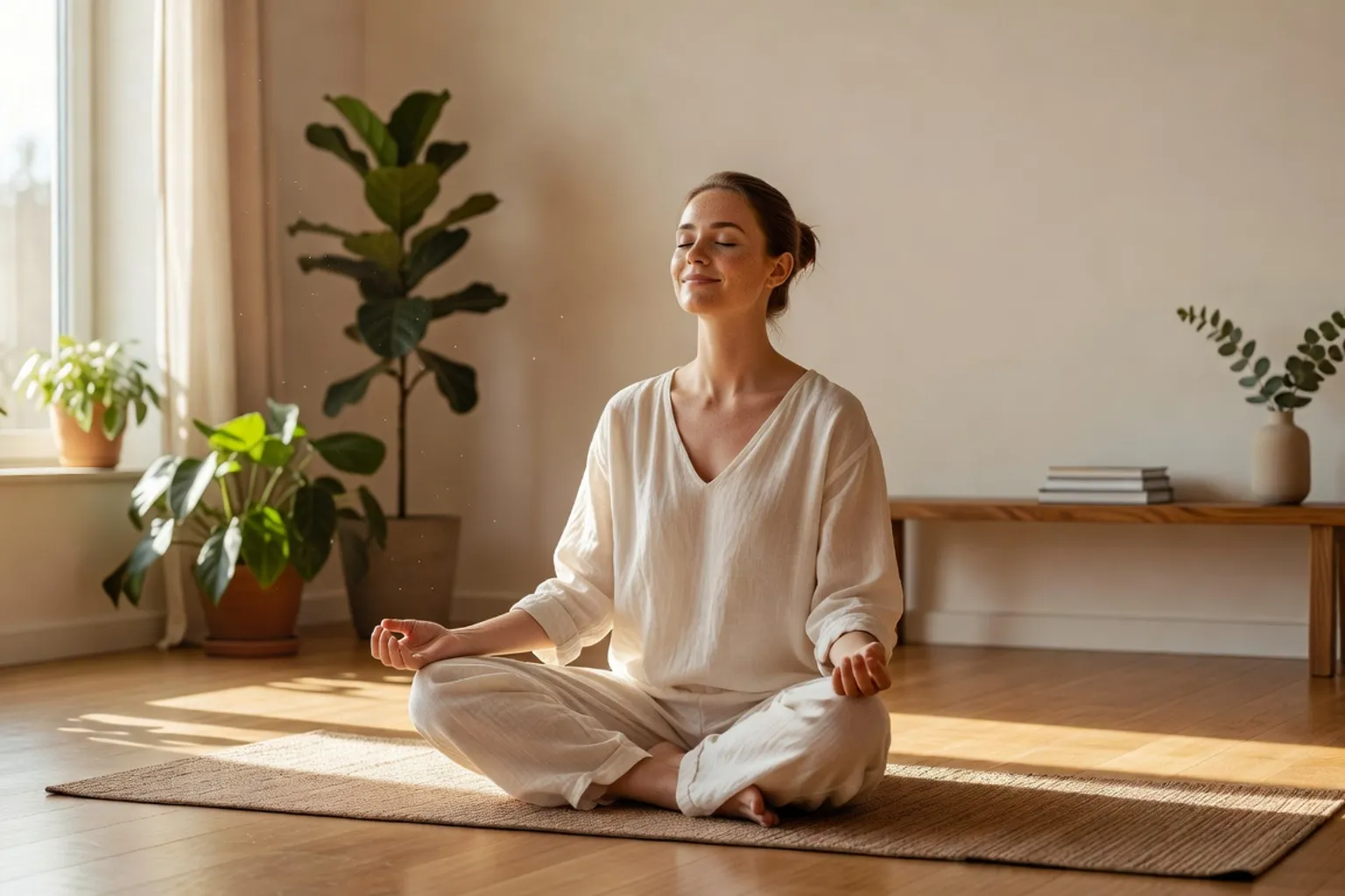 Jeune adulte pratiquant des exercices de confiance en soi