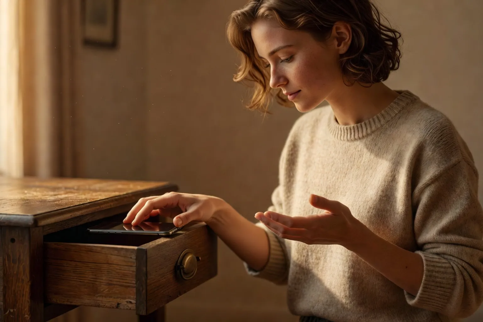 Personne regardant son telephone sans reponse, illustrant le ghosting