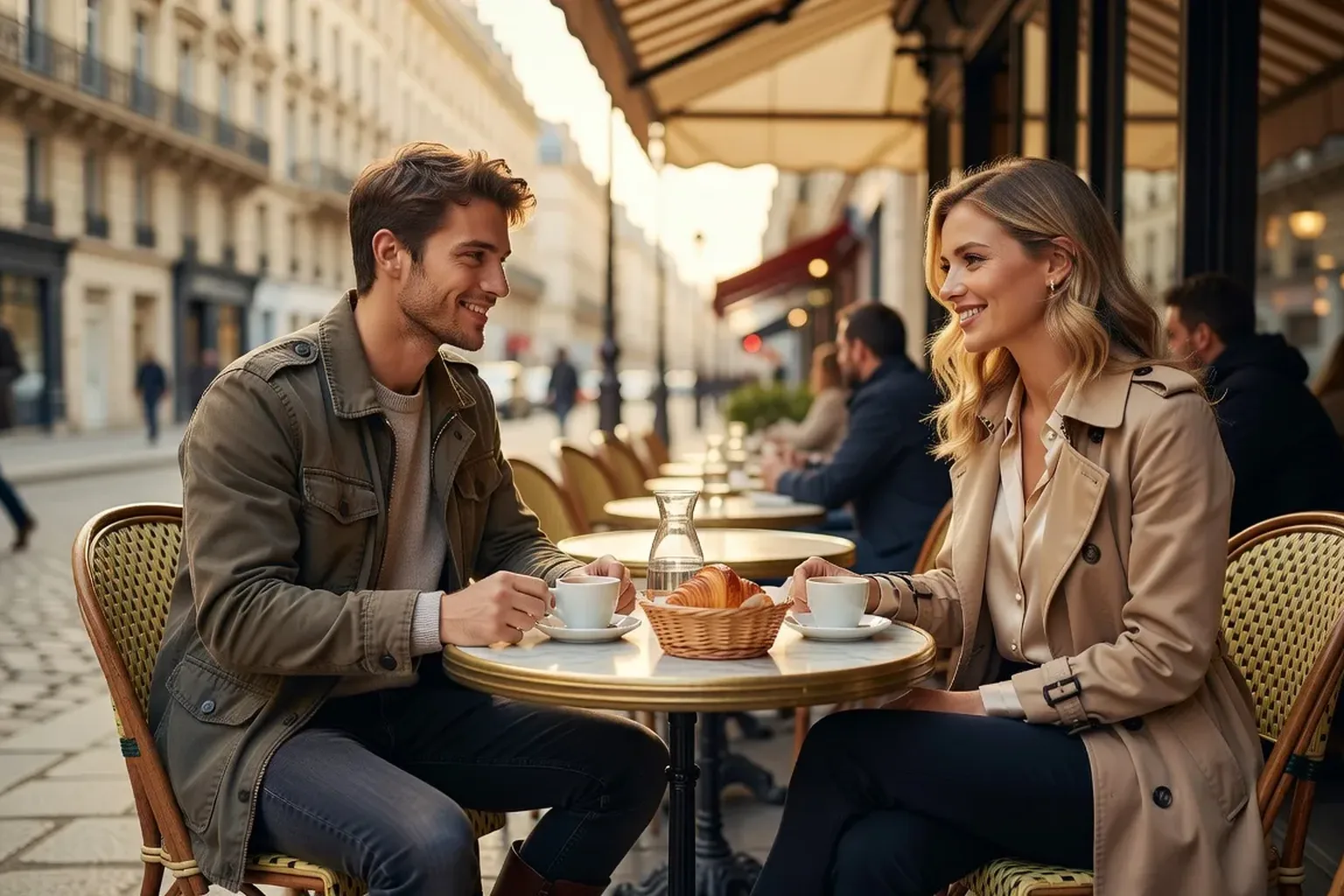 Jeune couple ayant fait une rencontre via une application en 2026