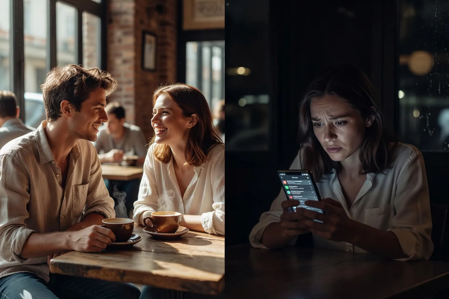 Comparaison entre attention sincère et pression affective