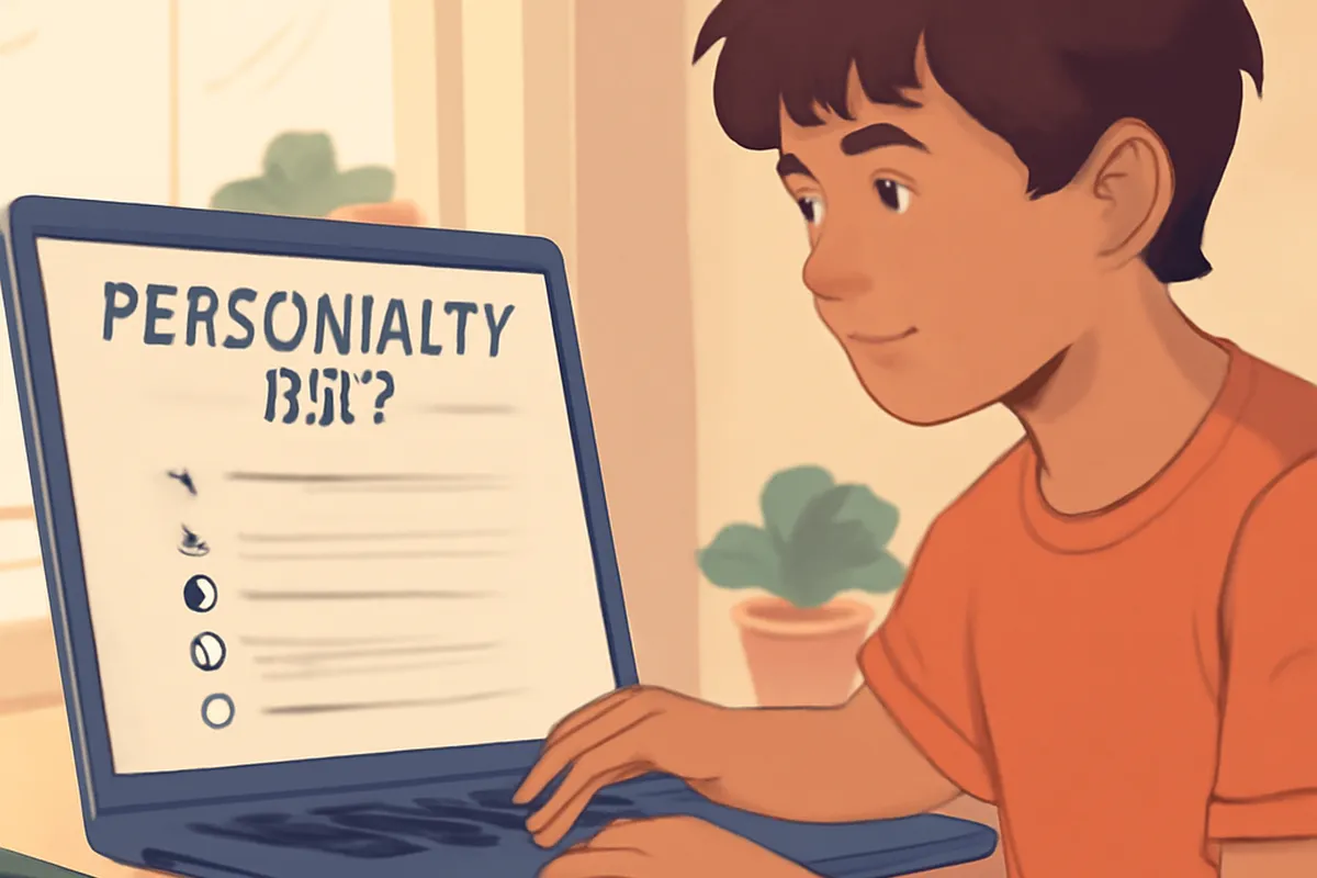 Jeune adulte repondant au questionnaire de compatibilite OkCupid sur son telephone