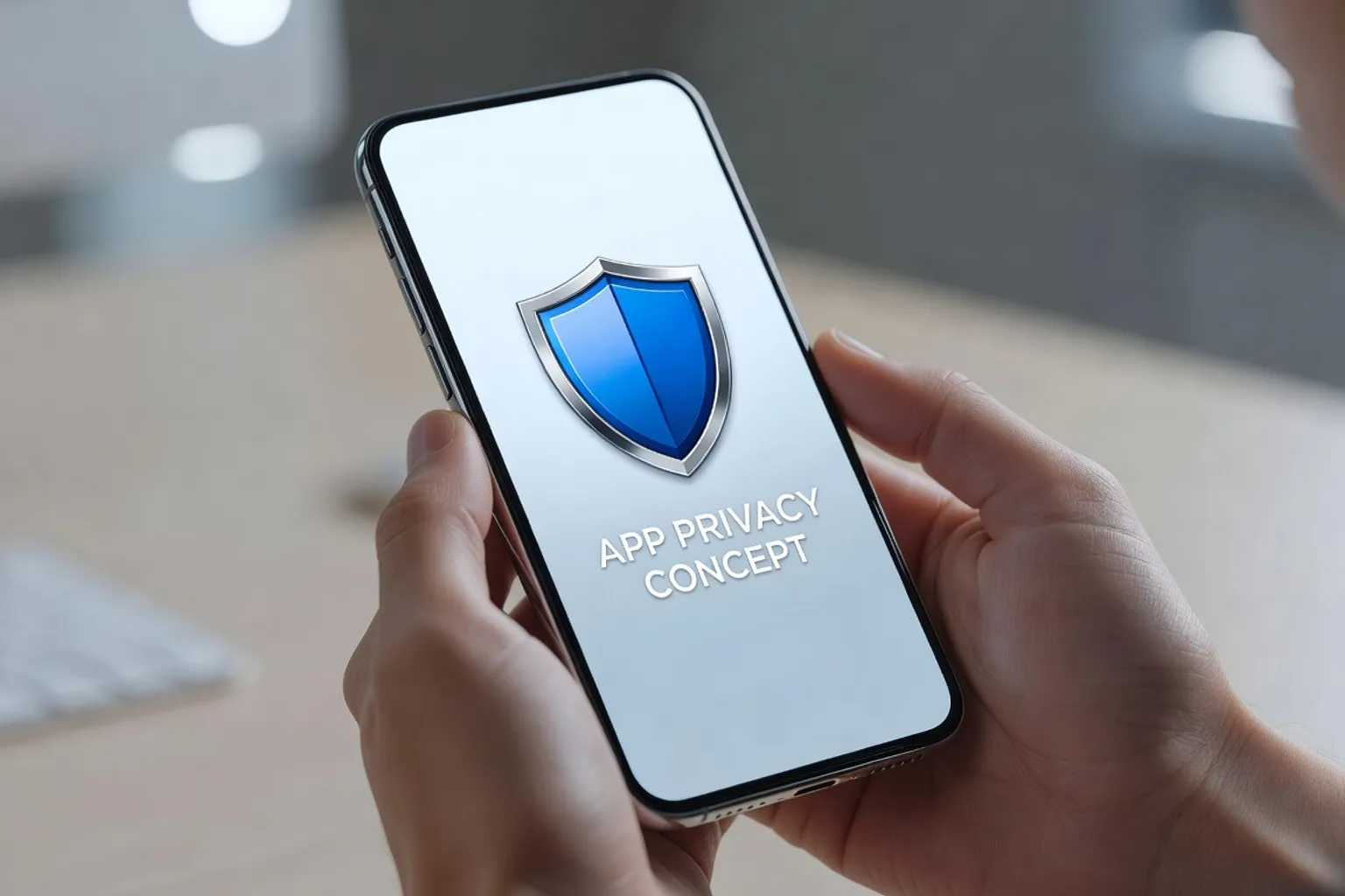 Ecran de smartphone montrant les parametres de securite d'une application de rencontre