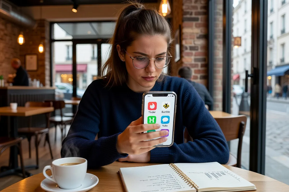 Comparaison visuelle gratuit vs premium sur les apps de rencontre, infographie claire